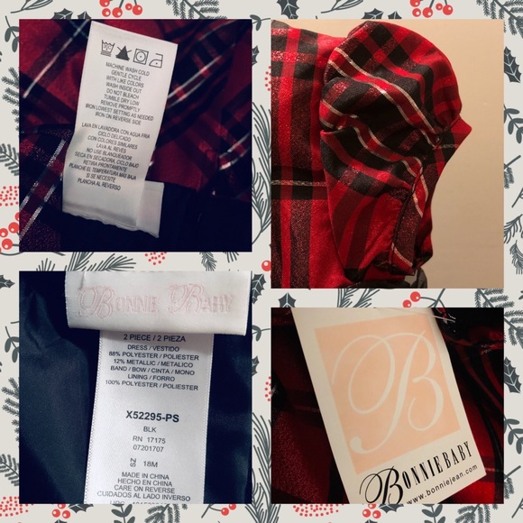 Bonnie Baby NWT Party/Christmas Dress Size 18mo - Picture 7 of 8